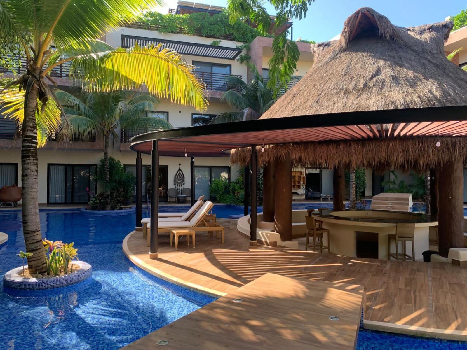 Casa De Lujo Ka'An Maya Acceso Swimup A La Piscina Тулум Экстерьер фото
